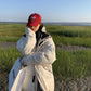 Winter Women's Hooded Cotton Jacket Korean Style Loose Thickening Warm Mid-length Cotton Jacket
