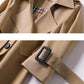 Women's Mid-length Windbreaker Spring and Autumn Plus Size British Style Coat Over The Knee Coat