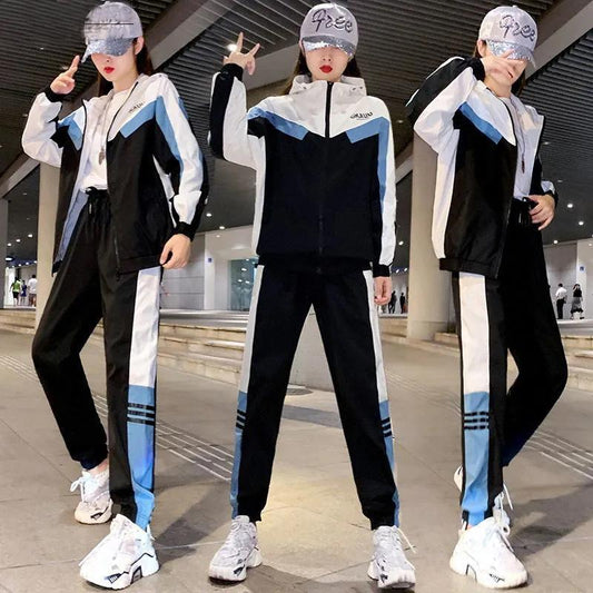 Autumn and Winter Sports Suit Female Casual Loose Student Two-piece Gym Fitness Suit Couples Wear Yoga Clothes Sportswear Sets