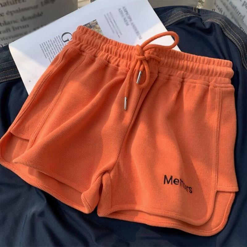 Shorts Women's Summer Loose Solid Color High Waist Sports Casual All-match Printed Yoga Pants