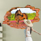 Fashion Cool 3D Horse Broken Effect Wall Stickers Decal Home DIY Room Decor