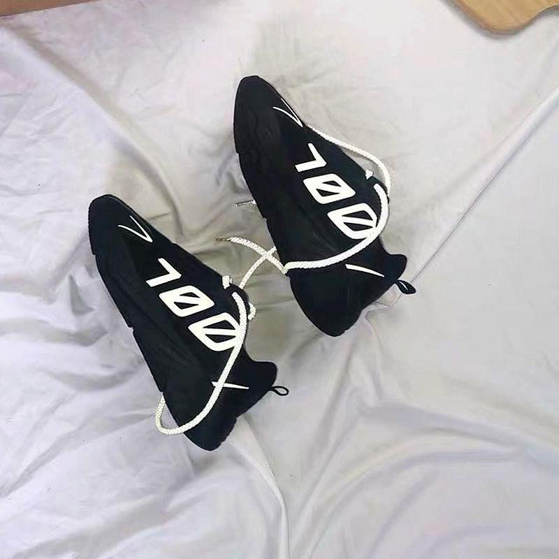 Sports shoes street shot reflective black shoes female 700 breathable running shoes comfortable