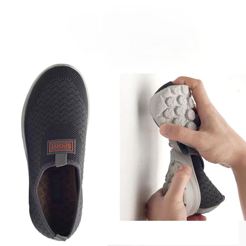 Soft-soled Shoes for The Elderly Men's Walking Shoes Casual Shoes for The Elderly Lightweight Breathable Non-slip Dad Canvas Shoes Mesh Shoes