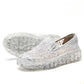 Platform Crystal Women's Shoes Summer One-step Lace All-match Loafers Casual Breathable Shoes