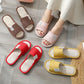 Linen Slippers Household Thick-soled Non-slip Indoor Cotton and Linen Spring and Autumn Four Seasons Home Soft-soled Floor Slippers Couple Women