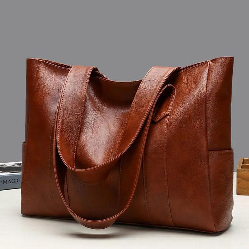 Leather Texture Ladies Bag Fashion Trend All-match Handbag Elegant Shoulder Simple Shopping Bag