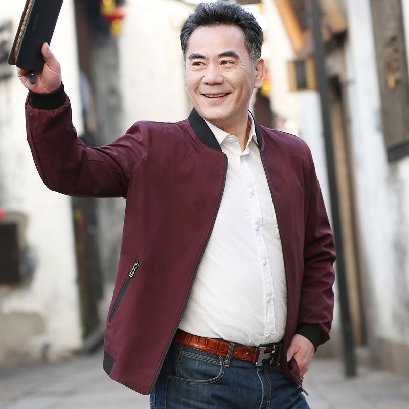 Spring Middle-aged Men's Jacket Thin Coat Loose Men's Clothing