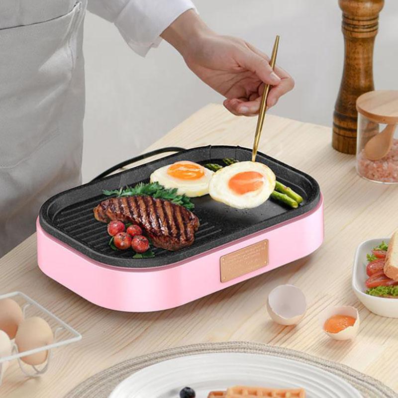 900W Electric Baking Pan Frying and Baking Machine Flat Bottom Frying Pan Kitchen Supplies for Family