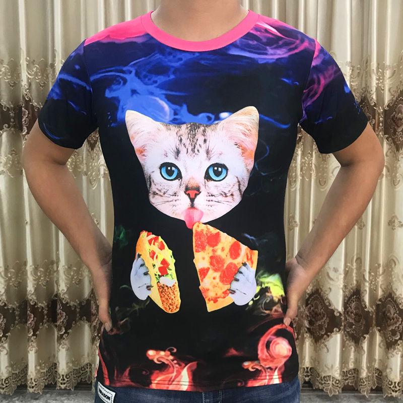 Men's personality short-sleeved T-shirt large size men's clothes summer 3D digital printing T-shirt