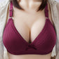 Fashion No Steel Ring Women's Bra Lace Sexy Bamboo Charcoal Comfortable Inner Cup Gather Side Underwear Bra