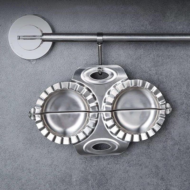 Stainless Steel Dumpling Artifact Tool Pressing Dumpling Mold Household Set Package Double-headed Dumpling Artifact