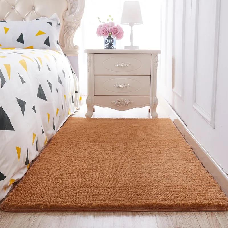Plush Carpet Living Room Bedroom Room Female Growth Square Floor Mat
