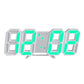 3D Voice-activated LED Digital Clock Three Modes Time Date Weather Home Desktop Creative Electronic Clock