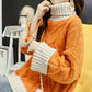 Autumn and Winter Turtleneck Sweater Women Loose Outer Wear Lazy Style Wild Thick Thick Top  for Outer Wear