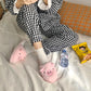 Cotton Slippers Female Cute Piggy Slippers Female Winter Plush Warm Home Baotou Slippers Soft and Breathable Comfortable