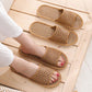 Rattan Grass Sandals Men and Women Summer Non-slip Couple Sandals Women's Bedroom Spring and Autumn Slippers Home