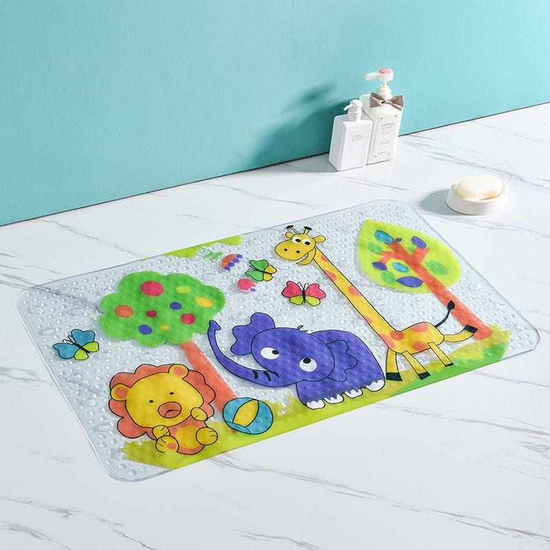 Large Size 50*80cm Bathroom Non-slip Mat Bathroom Shower Bath Bathroom Bathtub Floor Mat Cartoon with Suction Cup Toilet Floor Mat