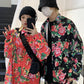 Northeast Big Flower Pants Vibrato with The Same Paragraph Spring and Autumn Hip-hop National Trend Chinese Style Two-piece Trend Men and Women