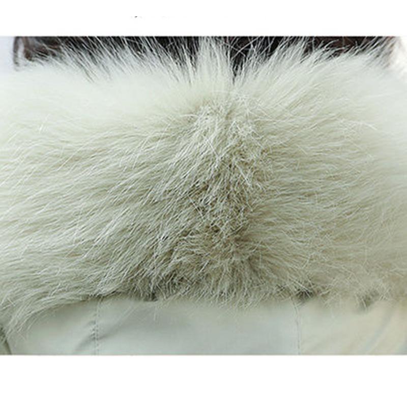Parker Overcome Short Waist Thinner Hooded Big Fur Collar Cotton-padded Jacket Plus Velvet Padded Winter Padded Jacket