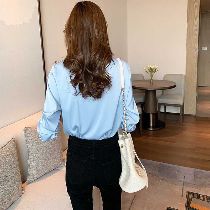 Chiffon Shirts Women's Thin Fashion Tops Loosely Stacked White Shirts Bottoming Shirts