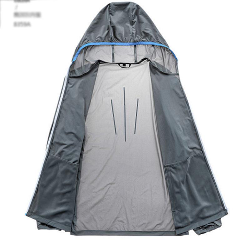 Summer Solid Color Sportswear Sunscreen Clothing Men's UV Protection Men's Thin Running Fishing Outdoor Jacket