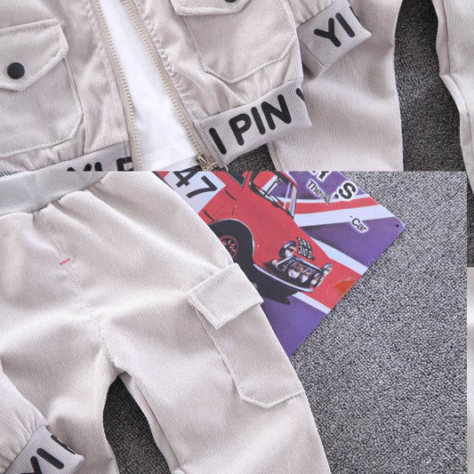 Boys' Spring Clothing Suits Western Style Children's Spring Children's Clothing Two-piece Set 1 Year Old Baby Handsome Baby Clothes