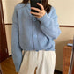 Autumn and Winter Round Neck Loose Solid Color Long-sleeved Sweater Female Student College Style All-match Blouse Sweater Women