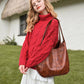 PU Dumplings Solid Color Lady Women Bag Retro Shoulder Bag Large Capacity Handbag