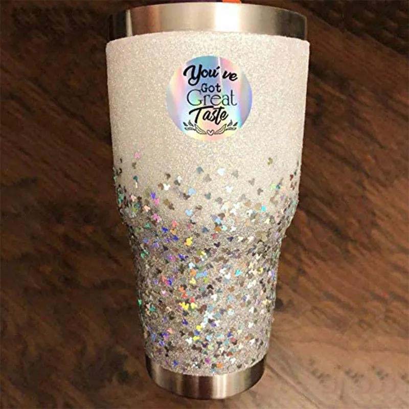 500 Sheets/roll Kraft Paper Round Sticker Thank You Label Sticky Note Baking Packaging Decoration Tasteless