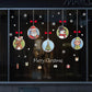 Double-sided Christmas watercolor hanging window display store glass door wall stickers crystal