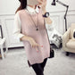 Spring and Autumn Knitted Loose Vest Skirt Round Neck Mid-length Casual Suspender Skirt Fashion Simple Female Vest Skirt