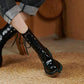 Boots Woman Martin Boots Thin Section Thick-soled Women's Boots Were Thin In The Tube Knight Boots Single Boots Leather Boots