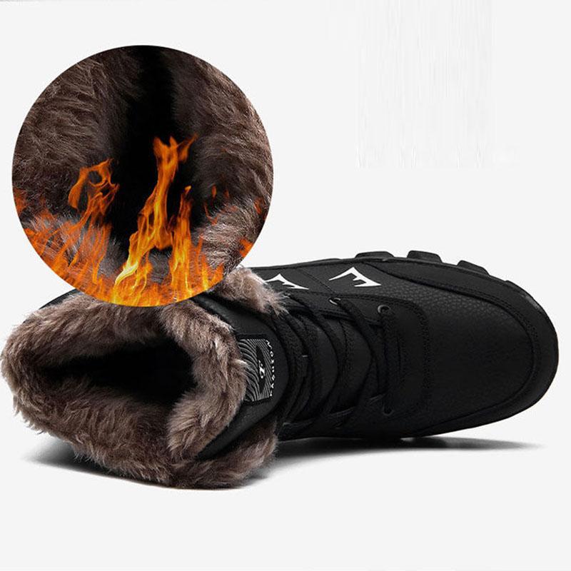 Men's Winter Snow Boots Men's Cotton Shoes High-top Large Size Men's Boots Plus Velvet Warmth Thick Cotton Boots