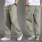 Autumn Plus Size Men's Wide-leg Pants Multi-pocket Overalls Straight Casual Pants Outdoor Loose Version Sports Pants