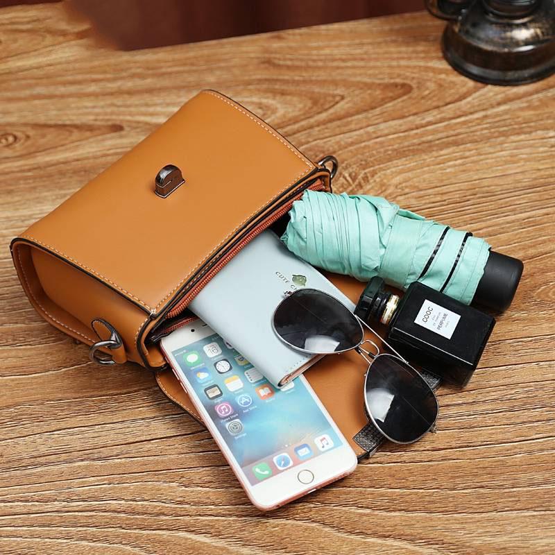 Rivet Crossbody Bag Women Leather Burglar Waterproof Wear-resistant Dark Buckle Tote Shoulder Bags