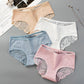 4 Pairs of Women's Cotton Korean Underwear Antibacterial Seamless Breathable Sexy Underwear Lace Mid-waist Ladies Panties