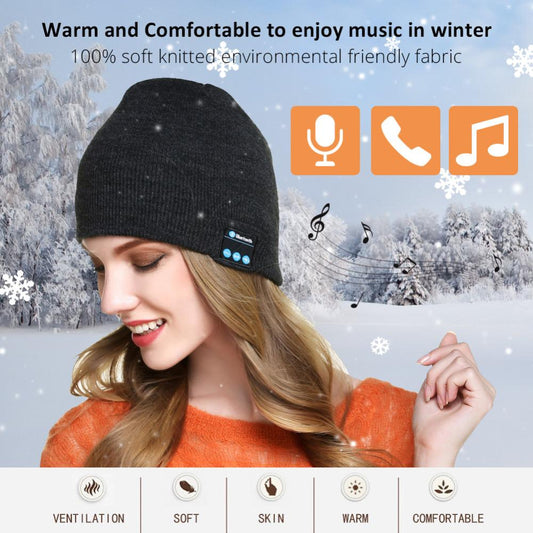 Bluetooth Earphone Music Hat Winter Wireless Headphone Cap Headset With Mic Sport Hat For Gaming
