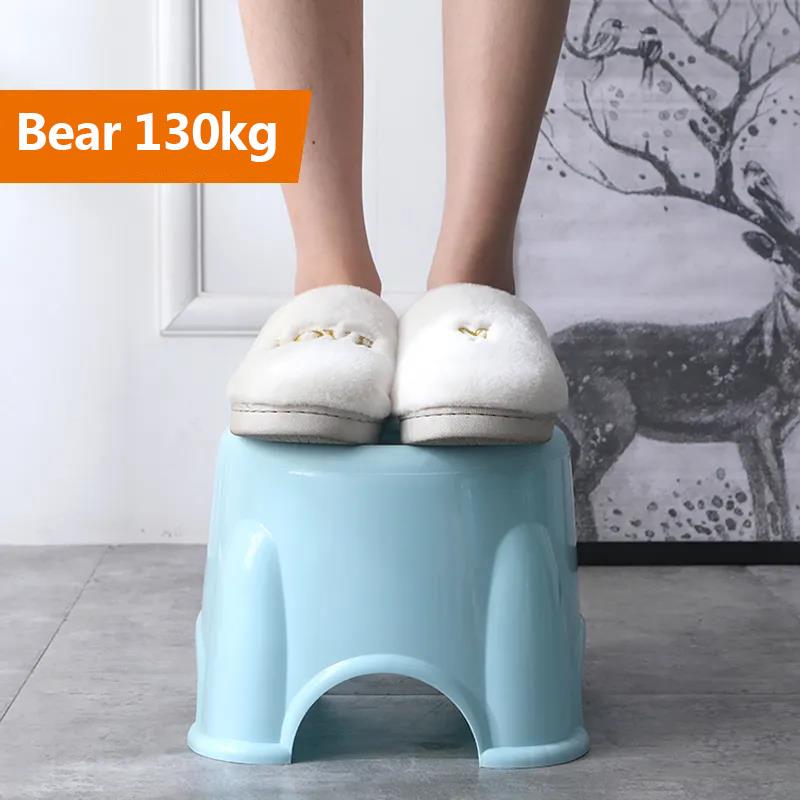 Lightweight Plastic Stool Household Thickened Round Bench Shoe Change Seat Portable Low Stool Stackable