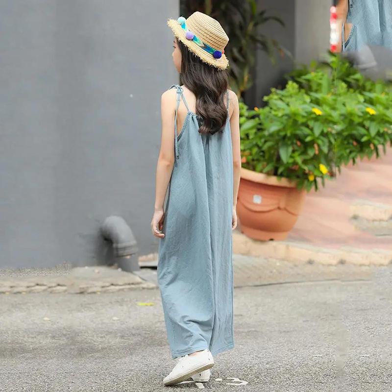 Girls' Bib Summer Children's Sling Jumpsuit Korean Version of Summer Girls Loose Pants