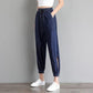 Tencel Thin Denim Jeans Women's Korean Style Loose Large Size Casual Ninth High Waist Harem Pants Outdoor Sports Denim Jeans Trousers