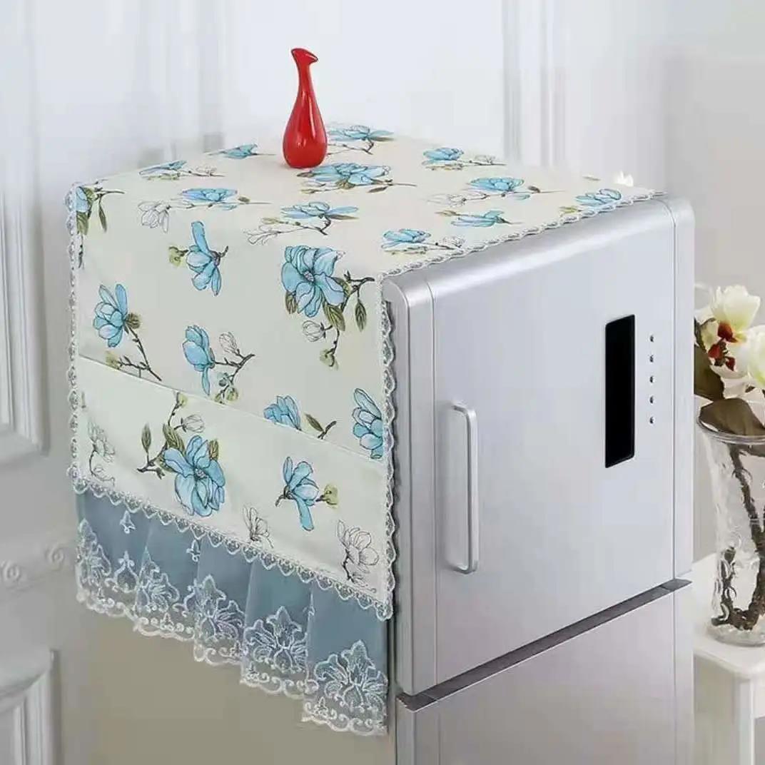 High-grade Lace Refrigerator Cover Dust Cover Single Door Double Door Universal Refrigerator Cover Cloth 55*140cm