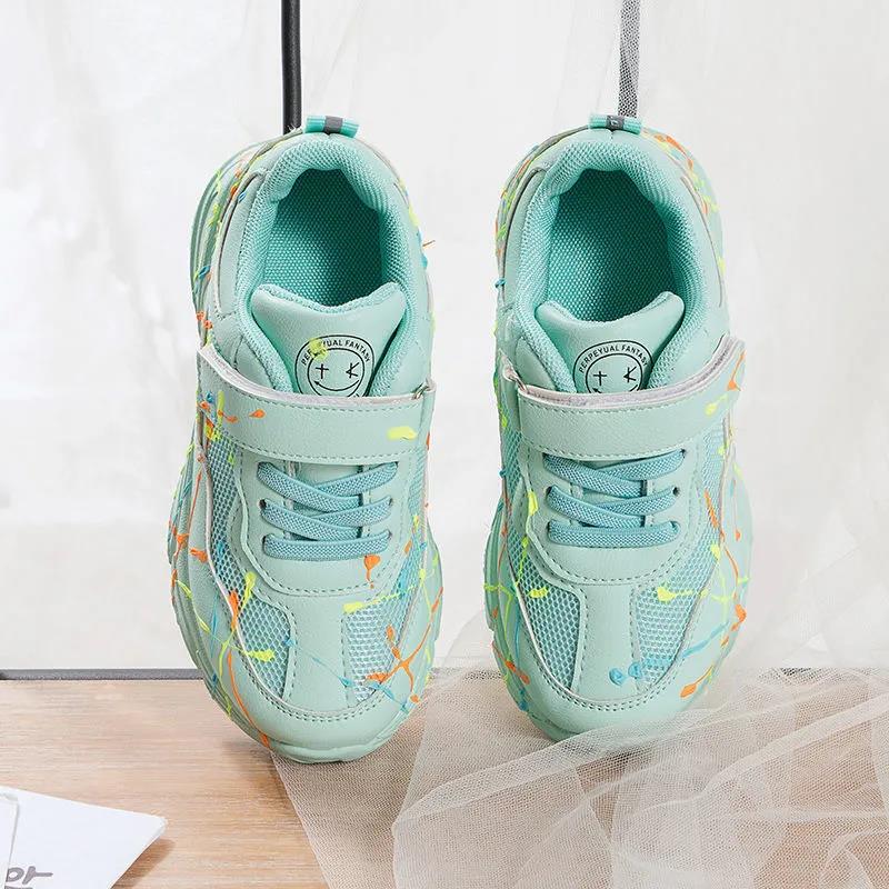 Children's Sneakers Mesh Girls Breathable Net Shoes Fashion Luminous Old Shoes Spring and Autumn Boys Shoes