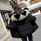 Large Natural Raccoon Fox Fur Hooded Winter Down Coat Women 90% White Duck Down Jacket Thick Warm Parkas Female Outerwear