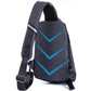 Chest Bag Men Gray Large Capacity Waterproof Canvas Shoulder Bag Outdoor Sports Bag Backpack