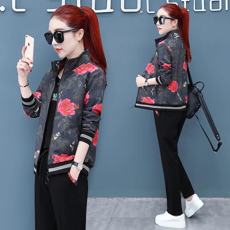 Casual Sweatshirt Set Large Size Spring and Autumn Women 3pcs set Wild Long Sleeve
