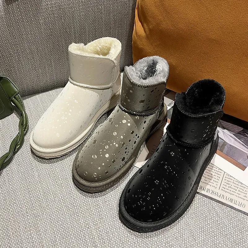 Winter Snow Boots Women's Thick Waterproof Soft-soled Warm Shoes Non-slip Thick-soled Short Tube Snow Cotton Shoes Women