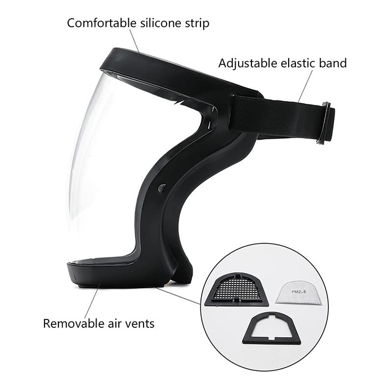 Full Face Protective Cover Kitchen Transparent Protective Cover Household Oil Splash-Proof Eye Facial Care