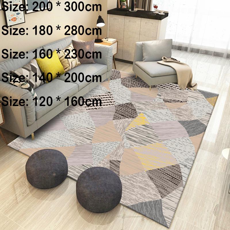 Bedside Mat Door Mat Large Size Bedside Mat Nordic Print 3D Rug Living Room Rug Bedroom