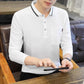 Men's Long Sleeve T-Shirt Lapel Cotton POLO Shirt High Quality Casual Youth Solid Color Top Business Sports Shirt