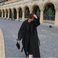 Quilted Thick Woolen Coat Women Mid-length Korean Loose Winter Hepburn Style Woolen Coat